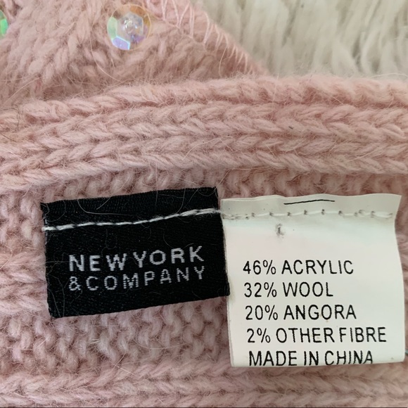 Pink NYC scarf with iridescent sequins K - Picture 2 of 4